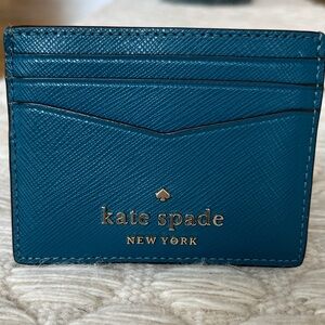 EUC Kate Spade Teal Blue Card Holder